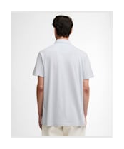 Men's Barbour Steventon Linen Blend Tailored Fit Polo Shirt - Blue Haze
