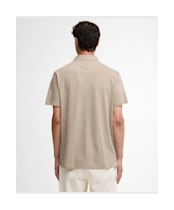 Men's Barbour Steventon Linen Blend Tailored Fit Polo Shirt - Concrete