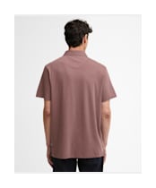 Men's Barbour Steventon Linen Blend Tailored Fit Polo Shirt - Peppercorn