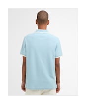 Men's Barbour Ferriby Tailored Textured Polo Shirt - Surf Blue
