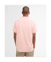 Men's Barbour Ferriby Tailored Textured Polo Shirt - Silver Pink