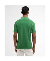 Men's Barbour Washed Tartan Tailored Fit Pique Polo Shirt - Washed Green