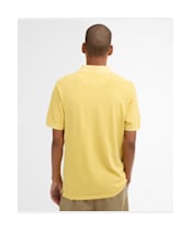 Men's Barbour Washed Tartan Tailored Fit Pique Polo Shirt - Washed Yellow