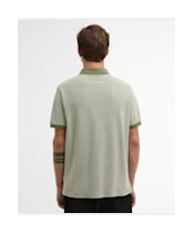 Men's Barbour International Halls Textured Polo Shirt - Burnt Olive