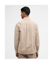 Men's Barbour Glendale Zip Through Cotton Overshirt - Concrete