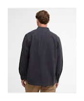 Men's Barbour Lingfield Canvas Overshirt - Navy
