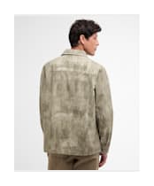 Men's Barbour Ross Printed Overshirt - Grey Olive
