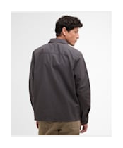 Men's Barbour Crail Wax Ripstop Overshirt - Asphalt