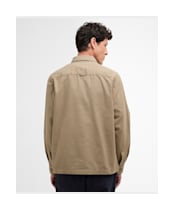 Men's Barbour Draftmen Cotton Slub Overshirt - Grey Olive