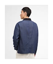 Men's Barbour International Piligan Herringbone Denim Overshirt - Indigo