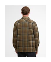 Men's Barbour Trent Checked Overshirt - Olive