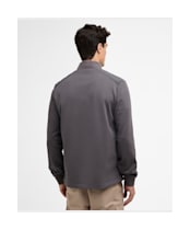 Men's Barbour International Ethan Funnel Neck Quilted Sweat - Charcoal