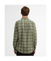 Men's Barbour International Heanes Waffle Check Shirt - Burnt Olive