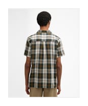 Men's Barbour Clyde Seersucker Tartan Summer Fit Shirt - Ancient Tartan