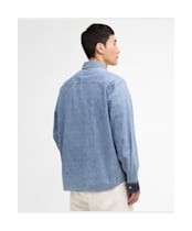 Men's Barbour International Chopper Denim Shirt - Washed Indigo