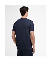 Men's Barbour International Langston Jacquard T-Shirt - Navy