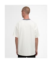 Men's Barbour International Oversized Taley Tipped T-Shirt - Whisper White