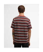 Men's Barbour International Burnwood Stripe T-Shirt - Burnt Henna