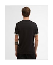 Men's Barbour International Burnwood Tipped Cuff T-Shirt - Black
