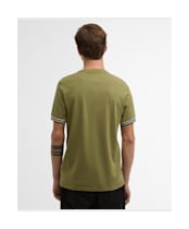 Men's Barbour International Burnwood Tipped Cuff T-Shirt - Burnt Olive