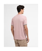Men's Barbour International Burnwood Tipped Cuff T-Shirt - Woodrose