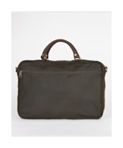 Barbour Wax and Leather Briefcase - Olive