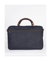 Barbour Wax and Leather Briefcase - Navy