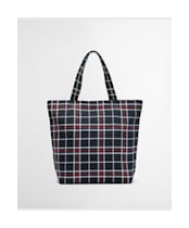 Barbour Mini Telfield Tartan Tote - Navy / Red Check