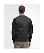 Men's Barbour Quilted Waistcoat / Zip-in Liner - Olive