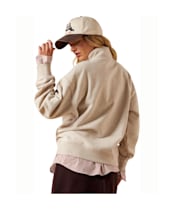 Women's Ariat Running Wild 1/2 Zip Sweatshirt - Oatmeal Heather