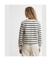 Women's Barbour Aylesby Striped Sweatshirt - Cloud / Dark Navy Stripe