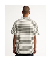 Men's Barbour Farlam Striped Tailored Polo Shirt - Whisper White
