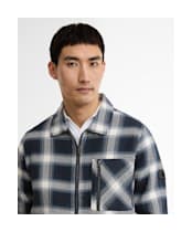 Men's Barbour International Elm Checked Overshirt - Oxford Navy