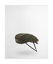 Barbour Wilkin Dog Flat Cap - Olive Check