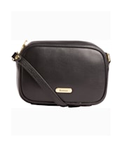 Women's Barbour Daphne Mini Leather Crossbody Bag - Black