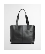 Women's Barbour Alder Large Leather Tote Bag - Black