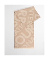 Women's Barbour International Pendle Beanie & Kenna Scarf Gift Set - Moonbeam / Camel