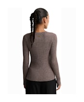 Women's Barbour International Varano Knitted Jumper - TRUFFLE MULTI