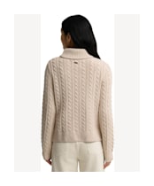 Women's Barbour Ambleside Cable Knitted Jumper - Oatmeal