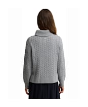 Women's Barbour Ambleside Cable Knitted Jumper - Grey Marl
