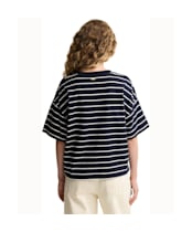 Women's Barbour Ambleside Striped Top - Dark Navy / Cloud