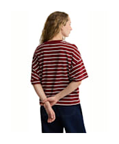 Women's Barbour Ambleside Striped Top - CRANBERRY RED/C