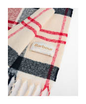 Women's Barbour Deanna Tartan Scarf - LIGHT CARDINAL