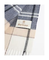 Women's Barbour Tartan Cashmere Scarf - Light Birchwood Dress Tartan