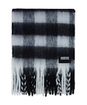 Women's Barbour International Branton Scarf - Black / White Gingham