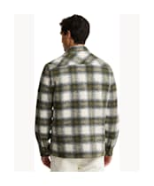 Men's Barbour International Clayton Brushed Fleece Overshirt - Fir Green