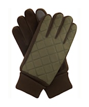 Men's Barbour Magnus Quilt Gloves - FOREST/BROWN