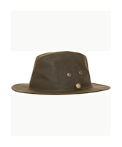 Men's Barbour Crayton Waxed Safari Hat - Olive