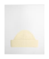 Men's Barbour International Dufton Fisherman Beanie Hat - Chalk