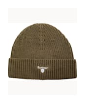 Men's Barbour Cascade Knitted Beanie Hat - Olive